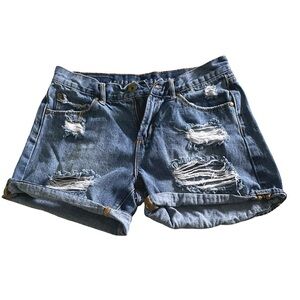 Articles of Society Distressed Denim Shorts